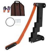 Log Splitter High Carbon Steel Labor Saving High Hardness Wall Mounted Wood Cutter for Camping black