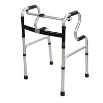 Folding Elderly Walker 8 Levels Adjustment Arm Support Walker Aluminum Alloy Handrail Walking Aid gray