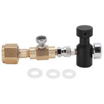 CO2 baliono pildymo adapteris W21.8?14 su išleidimo vožtuvu ASA 1500PSI manometras