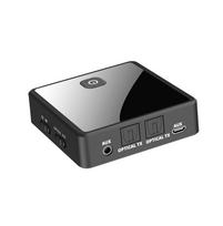 Mažos delsos Bluetooth garso siųstuvo imtuvas, 3,5 mm AUX lizdas, optinis SPDIF Hifi belaidis garso adapteris, skirtas kompiuterio televizoriaus automobiliniam garsiakalbiui juoda