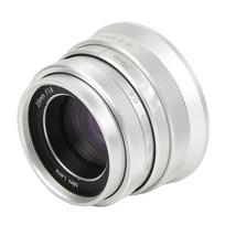 NEWYI 25 mm F1.8 Mark II optinis stiklas, sidabrinis, didelė diafragma, fiksuotas fokusavimas, rankinis, peizažas, humanistinis. E-Mount sidabras