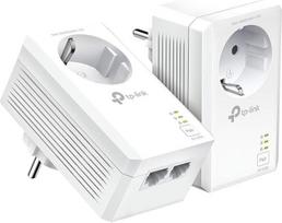 "TP-Link Powerline" adapterio rinkinys TL-PA7027P KIT (su lizdu, 2x Gigabit prievadas, "Plug & Play", suderinamas su visais "HomePlug AV/AV2 Powerline" adapteriais, be "WiFi")