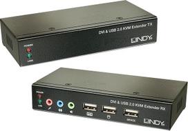 LINDY Cat. 6 KVM prailgintuvas DVI USB Audio, 50 m Prailgintuvas DVI-D ir USB 2.0, iki 50 m UTP Cat. 6