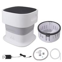 Portable Mini Washing Machine 1KG Foldable Laundry Washer with Drain Basket for Travel Apartment RV