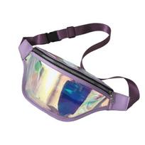 Yousheng Transparent Waist Bag Waterproof Mini Fanny Pack Iridescent Belt Bag with Adjustable Strap for Women Men Travel Fitness Outdoor Use juoda