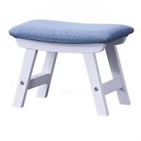 Kojų kėdutė medinė konstrukcija Sponge Cushion Step Stool Home Decor Balta Mėlyna