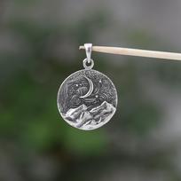 Starry Night Pendant By Vincent Van Gogh 925 Sterling Silver Handmade Jewelry Unisex Silver Pendant