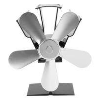 Wood Stove Fan 5 Blades Fireplace Fan Heat Powered Stove Fan for Wood Burning Stove Pellet Log sidabras
