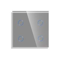 Keturpolis sensorinis jungiklio dangtelis Feelspot, pilkas, 47x47mm,Keturpolis sensorinis jungiklio dangtelis Feelspot, pilkas, 47x47mm