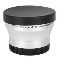 0.45X Sidabrinis optinio stiklo fotoaparato plataus kampo didinantis papildomas objektyvas 37 mm fotoaparatų objektyvams