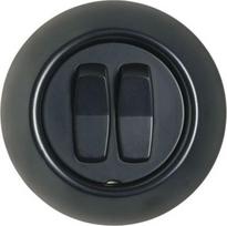 Rocker switch 2 circuits 16 A 250 V black, Renova WDE007017 | 3606480330766
