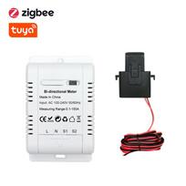 Tuya ZigBee pažangus dvikryptis vienfazis energijos skaitiklis saulės PV sistemos energijos gamyba įvairiaspalvis