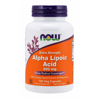 Now Foods Alpha Lipoic Acid 600 mg with Grape Seed Extract & Bioperine 120 caps