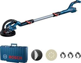 "Bosch Professional Trockenbauschleifer GTR 55-225" (550 W, Ø 215 mm, inkl. 1x Schleifblatt M480, 1x Schleifteller-Set weich, 3 x Kabelclip, im Handwerkerkoffer)