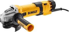 "DeWalt" kampinis šlifuoklis (1500 W, 125 mm, su greičio elektronika, su švelniu paleidimu ir apsauga nuo nulinės įtampos) DWE4257-QS