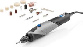 "Dremel 2050 Stylo+" daugiafunkcinių įrankių 9 W rinkinys (15 priedų, iki 22 000 apsukų per minutę kintamo greičio nustatymas graviravimui ir kitoms kūrybinėms užduotims su stiklu, medžiu, oda, akmeniu) Kartoninė pakuotė