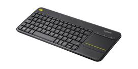 Logitech K400 Plus Keyboard, UK Wireless Touch, Black