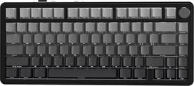 ATTACK SHARK X85 mechaninė klaviatūra su ratukais, 75 % belaidė žaidimų klaviatūra su penkių sluoksnių paminkštinimu, BT5.0/2.4G/USB-C, RGB, keičiama karštuoju būdu, PBT klavišų dangteliai (juoda)