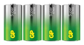 GP Super Alkaline C battery,  14A/LR14, 4-pack