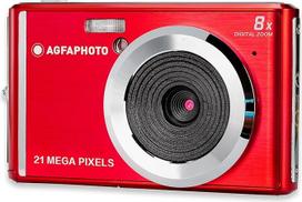 AGFA Photo - Kompaktiškas skaitmeninis fotoaparatas su 21 megapikselio CMOS jutikliu, 8x skaitmeniniu priartinimu ir LCD ekranu, raudonos spalvos