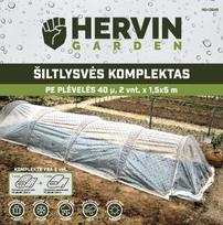 Šiltlysvės komplektas HERVIN GARDEN, 2 polietileninės plėvelės, 1500x5000 mm, HG-13948