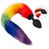 You2Toys įvairiaspalvis silikoninis analinis kaištis su uodega