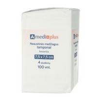 AMEDIPLUS, neaustinės medžiagos tamponai, 7,5*7,5cm N100 