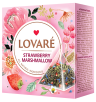 LOVARE Strawberry marshmallow braškinė 2g x15 piramidžių