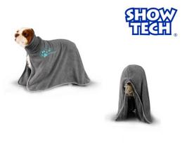 Show-Tech Dry Dude - Greitai džiūstantis mikropluošto rankšluostis, pilkas - Dydis: L