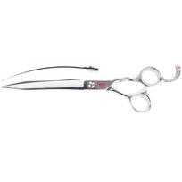 Yento Cobra Curved Scissor 8 "- aukščiausios kokybės, profesionalios rankomis lenktos žirklės, kaltos su kobaltu, dekoratyvinė rankena