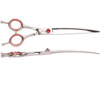 Yento Prime Left Curved Scissors 7,5" – profesionalios japoniško plieno lenktos žirklės, skirtos kairiarankiams