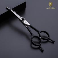Jargem Black Curved Scissors 5,5" - priežiūros žirklės, sulenktos dekoratyviniu varžtu, juodos