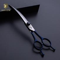 Jargem Blue Curved Scissors – dekoratyviniu varžtu išlenktos priežiūros žirklės, tamsiai mėlynos – Dydis: 7,5 "