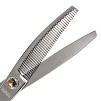 „Ehaso Revolution Curved Thinning 7“- profesionalios vienpusės išlenktos filiravimo žirklės, pagamintos iš aukščiausios kokybės, kieto japoniško plieno, 41 dantukai.