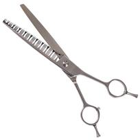 „Ehaso Revolution New Dimension Thinning 7,5“- profesionalios vienpusės filiravimo žirklės su dviejų tipų dantukais.
