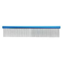 "Groom Professional" metalinės 19 cm ilgio šukos - mišrus dantų išsidėstymas 50/50 mėlynos spalvos