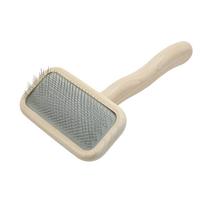 Chris Christensen Mark II Small Slicker Brush - mažas, minkštas šepetys pudeliui - buko mediena