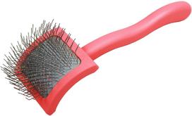 Chris Christensen Baby G Tiny Coral Slicker Brush - Mažas šepetys pudeliamas su ilgais ir stipriais dygliais, koralinės spalvos