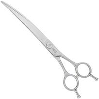 Yento Fanatic Series Curved Scissors 7,5" - profesionalios lenktos žirklės, anglies nerūdijančio plieno