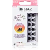 KISS imPRESS Just Press & GO ! priklijuojamųjų blakstienų kuokšteliai be klijų mazgelių Bold Volume C 12 vnt.