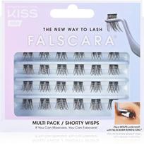 KISS Falscara Wisp pavienės blakstienos su mazgeliais Shorty 24 vnt.
