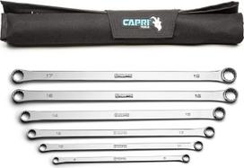 "Capri Tools" veržliaraktis su 0 laipsnių poslinkiu, ypač ilgas CP11800-6MPK 6 dalių metrinis raktas/laikymo dėklas