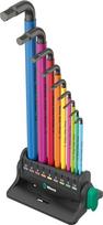 "Wera" 05133165001 950/9 "Hex-Plus Multicolour 3" šešiakampių raktų rinkinys, metrinis, juodas, lazerinis, 12 dalių