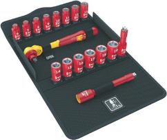 Wera 05004970001 8100 SB VDE 1 Zyklop Knarrensatz, Isoliert, Umschalthebel, 17-teilig, 3/8 Zoll