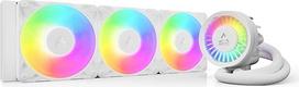 ARCTIC Liquid Freezer III Pro 360 A-RGB - AIO CPU aušintuvas, 3 x 120 mm aušinimas vandeniu, 38 mm radiatorius, PWM siurblys, VRM ventiliatorius, AMD AM5/AM4, "Intel LGA1851/1700" kontaktinis rėmelis - baltas