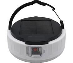 LED šviestuvas, įkraunamas saulės energija su maitinimo bloko funkcija LED/2W/2V 6500K IPX4 2400 mAh juoda