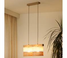 BRILAGI - Pakabinamas sietynas FOREST 2xE27/15W/230V pušis/smėlio spalva/kreminė