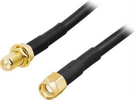 Fuj:tech antenna extension cable, with RP-SMA connectors, 10m (SMA-FM1000)