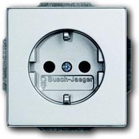 Socket outlet, aluminium silver, 16A 250V, 20 EUC-83-500, Platform 63 2CKA002011A6213 | 4011395173541