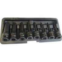 1/2" Prailgintų galvučių smūginių su antgaliais rinkinys (TORX) 8vnt.